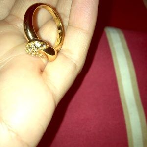 Infinity Gold Ring with Diamonds.